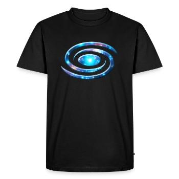 Spiral galaxy, universe, cosmos, milky way - Männer Premium Bio T-Shirt - Schwarz - Vorne - Nico (187cm)