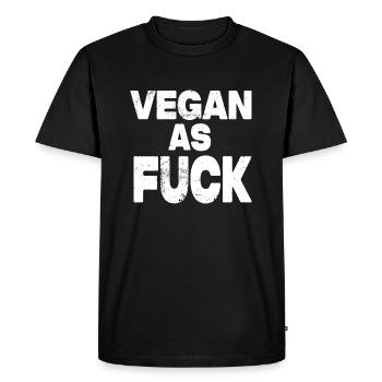 Vegan As Fuck - Men's Premium Organic T-Shirt - black - Front - Nico (187cm)