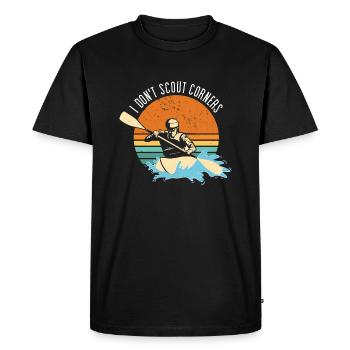 Je ne scout pas les coins Kayak en eau vive - T-shirt Premium bio Homme - noir - Devant - Nico (187cm)