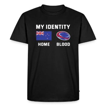 Mon identité Rugby - T-shirt Premium bio Homme - noir - Devant - Nico (187cm)