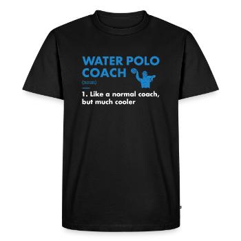 Définition de l’entraîneur sportif Water-polo - T-shirt Premium bio Homme - noir - Devant - Nico (187cm)