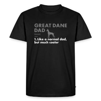 Définition du père dogue allemand - T-shirt Premium bio Homme - noir - Devant - Nico (187cm)