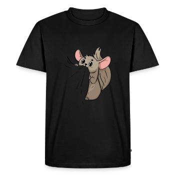 Cadeau mignon d'amant d'animal familier de hamster Chinchilla - T-shirt Premium bio Homme - noir - Devant - Nico (187cm)
