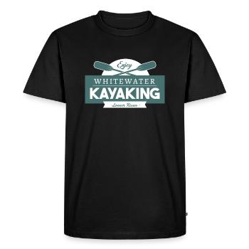 Profitez du kayak en eau vive - T-shirt Premium bio Homme - noir - Devant - Nico (187cm)