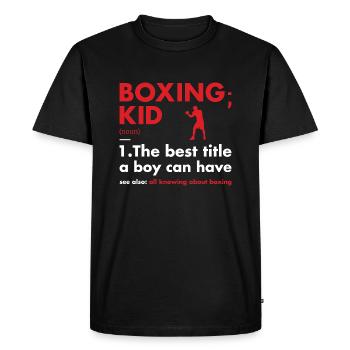 Sport Kid Définition Boxe - T-shirt Premium bio Homme - noir - Devant - Nico (187cm)