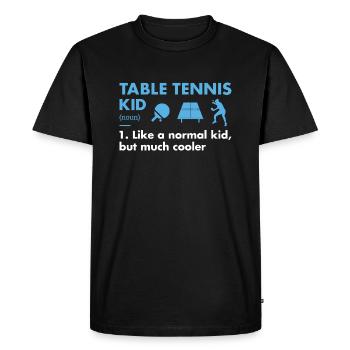 Sport Kid Définition Tennis de Table - T-shirt Premium bio Homme - noir - Devant - Nico (187cm)