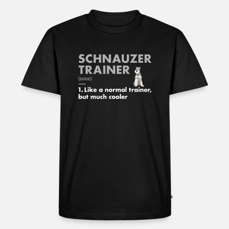 Schnauzer Trainer Definiton - Männer Premium Bio T-Shirt - Schwarz