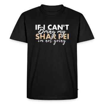 Amenez mon Shar Pei, je n’irai pas - T-shirt Premium bio Homme - noir - Devant - Nico (187cm)