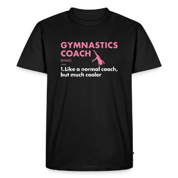 Coach sportif Gymnastique - T-shirt Premium bio Homme - noir - Devant - Nico (187cm)