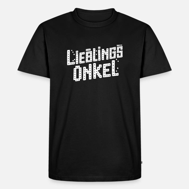 Onkel - Männer Premium Bio T-Shirt - Schwarz