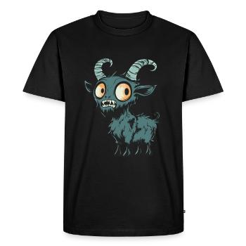 Chèvre de montagne Halloween Zombie - T-shirt Premium bio Homme - noir - Devant - Nico (187cm)