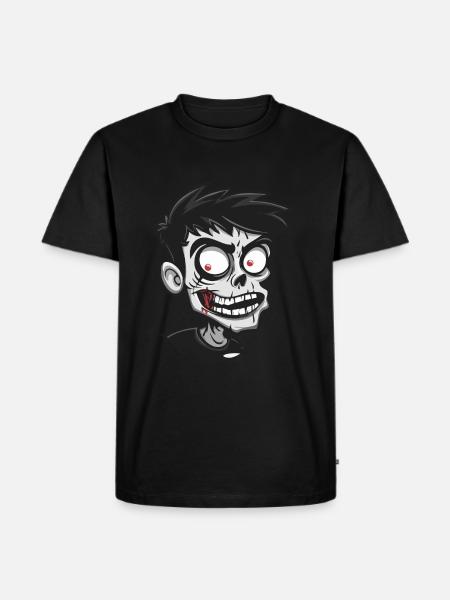 Zombie Halloween Comic Creepy - Men's Premium Organic T-Shirt - black