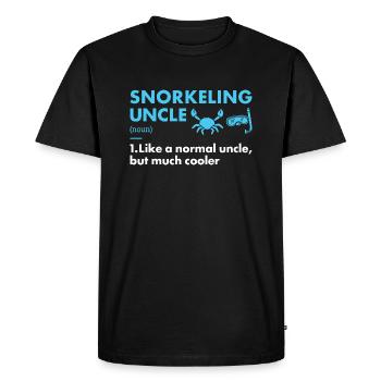 Snorkeler Oncle Définition Snorkeling - T-shirt Premium bio Homme - noir - Devant - Nico (187cm)