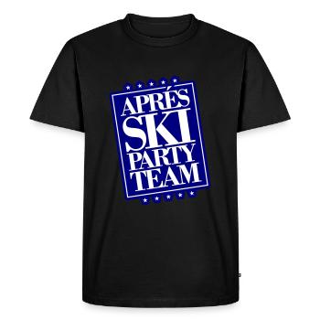 Après Ski Party Team - Men's Premium Organic T-Shirt - black - Front - Nico (187cm)