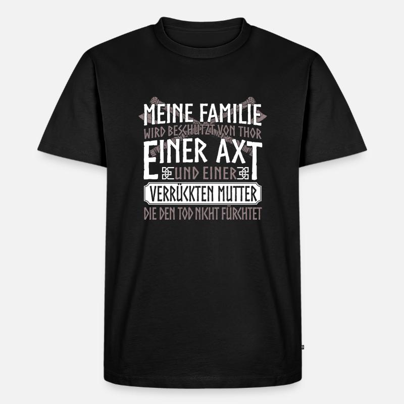 Wikinger - Thor - Männer Premium Bio T-Shirt - Schwarz
