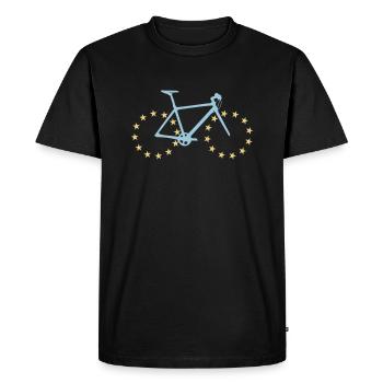 Vélo avec pneus Europe - T-shirt Premium bio Homme - noir - Devant - Nico (187cm)