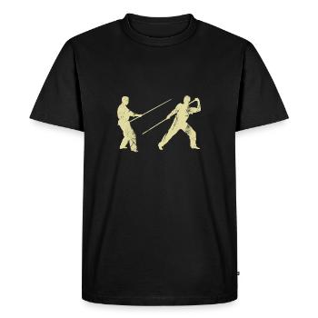 Stockkampf bâton kung fu vintage shirt - T-shirt Premium bio Homme - noir - Devant - Nico (187cm)