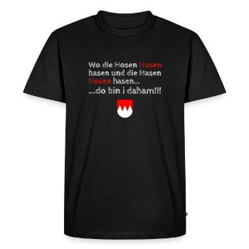 Lièvre Husen lièvre - Franken T-shirt - T-shirt Premium bio Homme - noir - Devant - Nico (187cm)