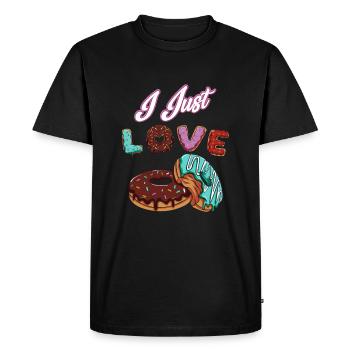 donut - Men's Premium Organic T-Shirt - black - Front - Nico (187cm)