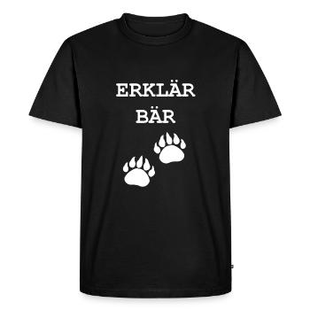 Erklärbär - Men's Premium Organic T-Shirt - black - Front - Nico (187cm)