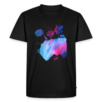 grimper - T-shirt Premium bio Homme - noir - Devant - Nico (187cm)