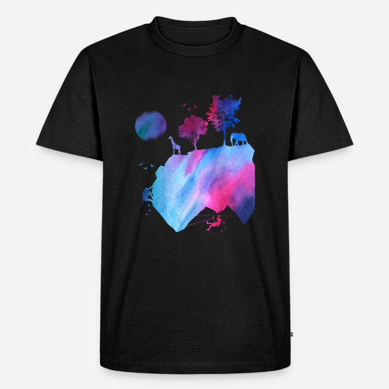 klettern - Männer Premium Bio T-Shirt - Schwarz