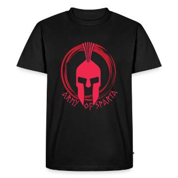 Casque Sparta Troy - T-shirt Premium bio Homme - noir - Devant - Nico (187cm)