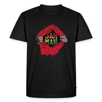 Reggae Dread Rasta Jamaica - Men's Premium Organic T-Shirt - black - Front - Nico (187cm)