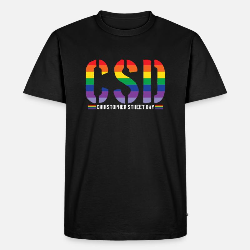 Christopher Street Day CSD LGBT - Männer Premium Bio T-Shirt - Schwarz