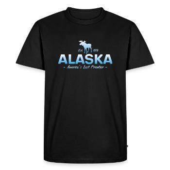 Moose Alaska Norway Sweden - Men's Premium Organic T-Shirt - black - Front - Nico (187cm)
