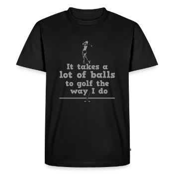 Golf golf père joueur de golf - T-shirt Premium bio Homme - noir - Devant - Nico (187cm)