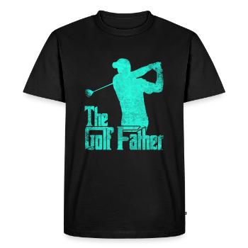 Golf golf père joueur de golf - T-shirt Premium bio Homme - noir - Devant - Nico (187cm)