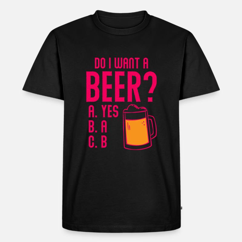 Bier Craft Bier - Männer Premium Bio T-Shirt - Schwarz