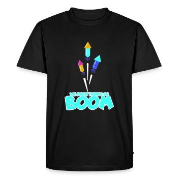 Fête du Nouvel An Fireworks Sylvster - T-shirt Premium bio Homme - noir - Devant - Nico (187cm)