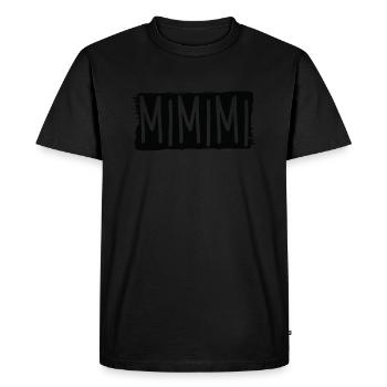 Paroles drôles mimimi - T-shirt Premium bio Homme - noir - Devant - Nico (187cm)