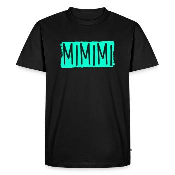 Paroles drôles mimimi - T-shirt Premium bio Homme - noir - Devant - Nico (187cm)