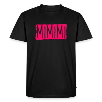 Paroles drôles mimimi - T-shirt Premium bio Homme - noir - Devant - Nico (187cm)