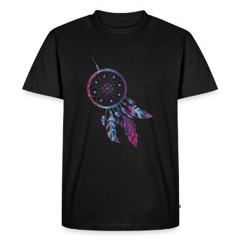 Dream catcher Indians Dream dream feather - Men's Premium Organic T-Shirt - black - Front - Nico (187cm)