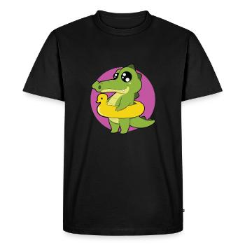 Crocodile lizard alligator crocodile reptile - Men's Premium Organic T-Shirt - black - Front - Nico (187cm)
