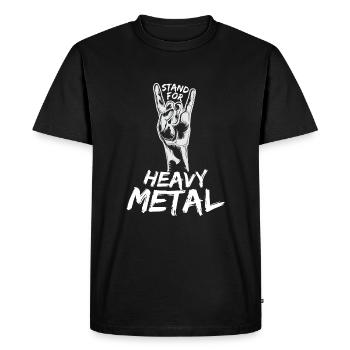 Pupitre en métal lourd pour fourchette à frites en métal - T-shirt Premium bio Homme - noir - Devant - Nico (187cm)