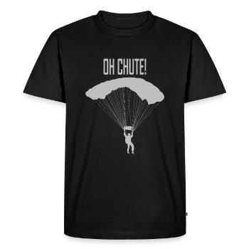 Parachutiste saut en parachute - T-shirt Premium bio Homme - noir - Devant - Nico (187cm)