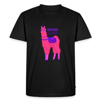 Drama llama llama - Men's Premium Organic T-Shirt - black - Front - Nico (187cm)