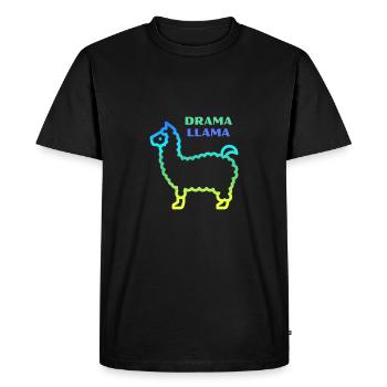Drama llama llama - Men's Premium Organic T-Shirt - black - Front - Nico (187cm)