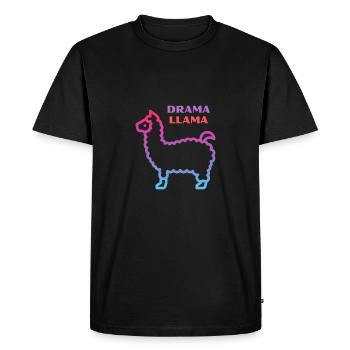 Drama llama llama - Men's Premium Organic T-Shirt - black - Front - Nico (187cm)