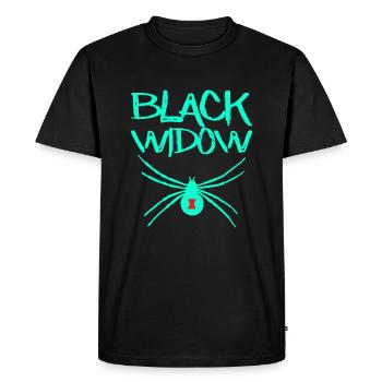 Black Widow Black Widow Araignée - T-shirt Premium bio Homme - noir - Devant - Nico (187cm)