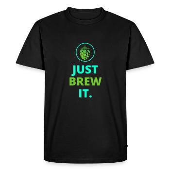 Hopfen Brauer Brauen Brauerei Bier - Männer Premium Bio T-Shirt - Schwarz - Vorne - Nico (187cm)