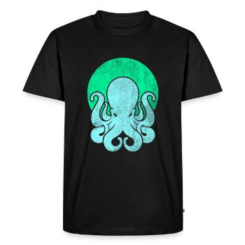 Poulpe poulpe Calamar - T-shirt Premium bio Homme - noir - Devant - Nico (187cm)