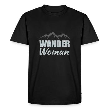 Randonner Woman Randonnée - T-shirt Premium bio Homme - noir - Devant - Nico (187cm)