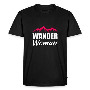 Randonner Woman Randonnée - T-shirt Premium bio Homme - noir - Devant - Nico (187cm)