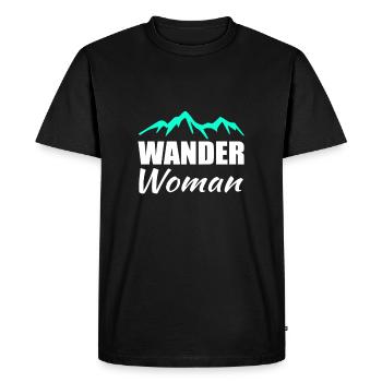Randonner Woman Randonnée - T-shirt Premium bio Homme - noir - Devant - Nico (187cm)